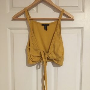 Yellow festival crop top